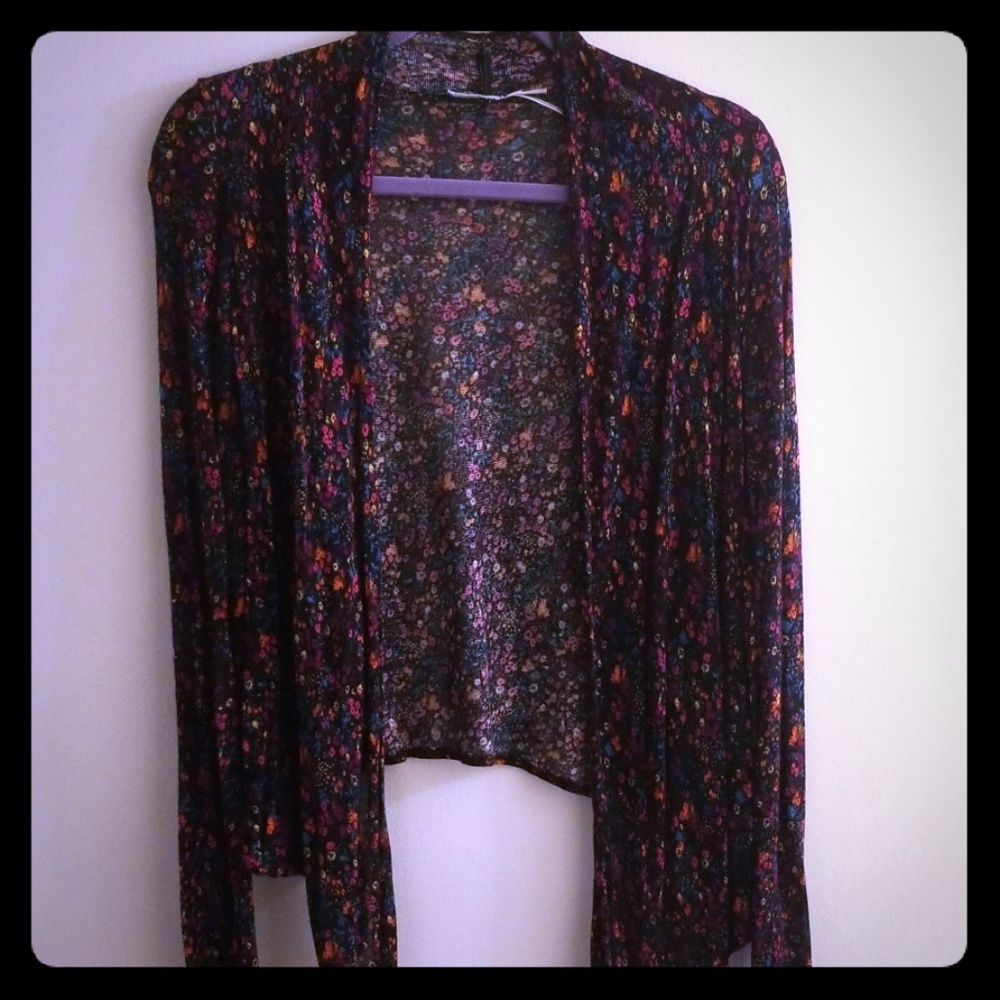 Dark Floral Cardigan